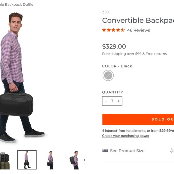 Briggs & Riley Convertible Backpack Duffle - Picture 1 of 12